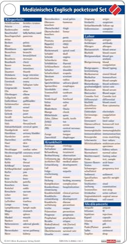 Medizinisches Englisch pocketcard Set