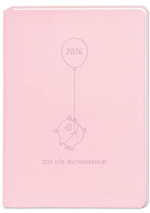 Terminplaner Lederlook 2026 Rosa: Terminplaner Lederlook A6