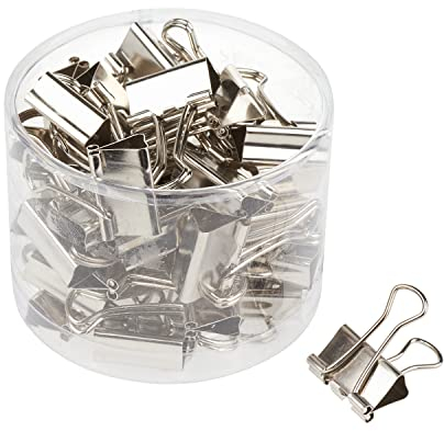 VBS Foldback-Klammer, 19mm, 40 Stück Silber