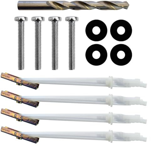 ECHOGEAR TV-Montageset mit Stahlbolzen, neigbar und flaches Profil, inklusive 4 Snaptoggle-Anker, Bohrer, Schrauben und Unterlegscheiben, kompatibel mit 40,6 bis 65 Zoll Fernseher