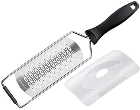 Fackelmann FM Professional 22242 Râpe à fromage coupe grossière, Râpe à fromage, Râpe à légume, Râpe à légumes manuelle, Râpe cuisine, Râpe, Acier inoxydable, Plastique, 32 x 6,5 x 2,5 cm