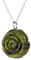 Eburya Shamrock Rose Kette - Irische Rose aus grünem Connemara Marmor & Sterling Silber