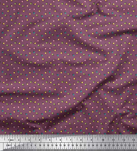 Soimoi Lila Poly Georgette Stoff Dreieck Hemdenstoff Stoff Meterware 52 Zoll breit