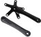 Fahrrad Kurbelgarnitur Set, 1 Paar Mountainbike 170 mm Aluminiumlegierung Einzigen Kurbelarm BCD 130mm Fahrrad Ersatzteile Zubehör für Mountainbike Rennrad Innenlager 107-110mm(Schwarz)