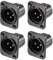 sourcing map YL3059 3-Pin XLR Male Jack Panel Mount for Microphone Connector Adapter Converter Audio Speaker Twist Lock 4Pcs