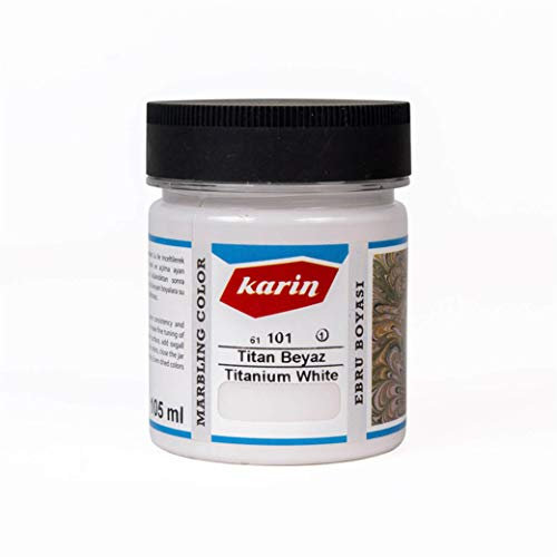 Karin 101 Blanc – Peinture pour marbrure | Peinture de marbre | Klasik Ebru boyasi | Ebru | Peinture classique Ebru