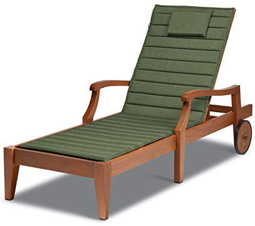 CLASSIC ACCESSORIES Storigami Wasserabweisendes Chaiselongue-Kissen, 183,9 x 53,3 cm, Farnmeliert, Terrassenkissen
