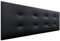 DHOME Kopfteil, gepolstertes Bett Kopfteil 8cm dick. Gepolstertes Kopfteil ACUALINE Stoff und Kunstleder. Bett-Kopfteile (Kuntsleder Schwarz, 160cm (Betten 150/160))