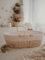Babykorb mit Matratze und Bezug aus Baumwolle, Babykorb, Babyschlafsack, Moseskörbchen mit Bettwäsche, Stubenwagen, Babybett, Moses Korb (beige)