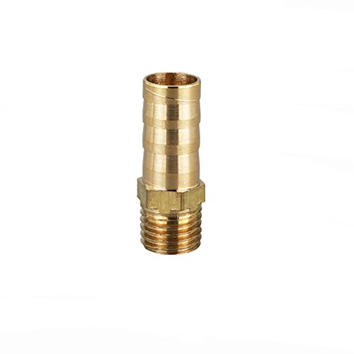 1 Stück BSP Schlauchanschluss Messing Stecker Fitting G 1/4x12mm, Schlauch Barb Schwanz männlich BSP Außengewinde Adapter