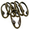 6 Stück Vintage Bronze Oval Karabiner, Frühling Karabinerhaken Clip Set, Karabinerhaken Hohe Belastbarkeit, Metall Oval Druckknopf Schnalle für Hundeleine Rucksack Schlüsselbund, Bronze