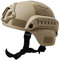 Rachlicy Casco Táctico Militar De Casco Ajustable Al Aire Libre Acolchado para Acolchado con Montura Nvg Y Riel Lateral para El Disparo De Caza De Paintball De Airsoft (Khaki 56-60cm)