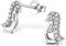 EYS JEWELRY Ohrstecker Damen Pinguin 925 Sterling Silber Zirkonia kristall-weiß Damen-Ohrringe