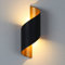 Chrasy Moderne LED Wandleuchte Aussen IP65 Metall Schwarz Aluminium 10W Spiralförmig für Leuchtmittel