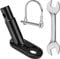TOPJOWGA Fahrradanhänger Kupplung, 3PCS Fahrrad Anhängerkupplung mit Sicherungsstift und Schraubenschlüssel, Universal Fahrradanhänger Kupplung Adapter, Fahrrad Kupplung für Hund und Kinder Anhänger