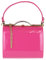 Girly Handbags Pochette in ecopelle verniciata lucida con chiusura a maniglia, borsetta da sera, Fucsia, W 18, H 13, D 13 cm (W 7, H 5, D 5 inches)