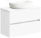 Baikal Mueble de Baño Onyx, 2 cajones, suspendido en Pared, con Lavabo cerámico. Mueble Montado, Melamina 16,Mueble F39 + Top + Lavabo 80 cm Blanco