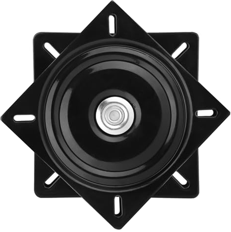 Drehteller Drehplatte, 360° Quadratische Drehbarer Lazy Susan 8 Metall Schwenkplatte Drehplatte Swivel Drehteller, Universal Drehplatte für Hocker, Tische, Bücherregale(Schwarz)