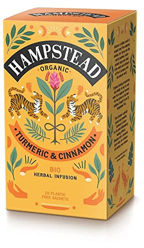 Hampstead Tea Kurkuma & Zimt - Kräutertee 20 Beutel 25g (2er Pack)