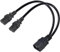 IEC320 Y Splitter extension Cable, Single C14 to Dual C13 Short Power Y Type double Kettle Lead Splitter UPS PDU Power Extension Adapter Cable Cord for Computer, TV, PC, Monitor…