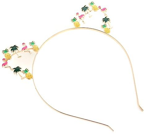 Beavorty Haarschmuck Tiara Ohren Kopfbedeckung Ohren Kopfschmuck Ohren Haarreifen Öl Malen Ananas Strandresort