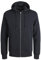 JACK & JONES Felpa con Cappuccio e Cerniera, Nero, 5XL Uomo