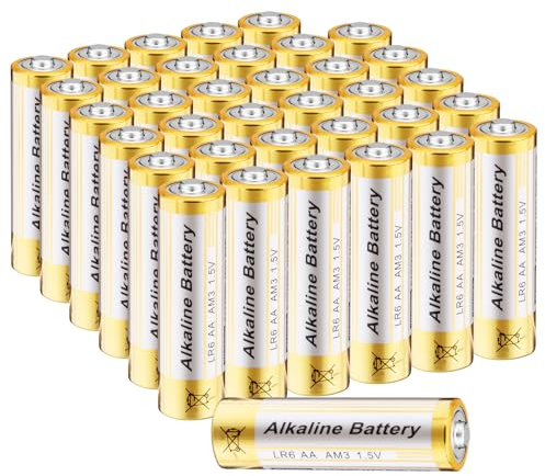 CICMOD Batterie Alcaline AA 1.5V Confezione da 36 Pile Alcaline LR6 per Dispositivi Quotidiani