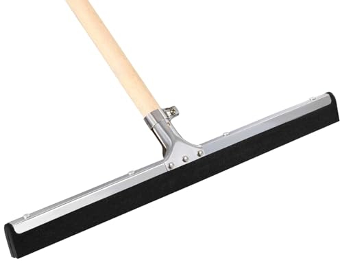 60cm 23.6″ Floor Squeegee, Wet Floor Wiper, Stainless Steel Rubber Squeegee with 150cm Handle - Corrosion-Resistant Indoor/Outdoor Floor Cleaner, Ideal Squeegee Mop for Car Wash, Pool, Home, Warehouse