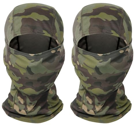 SKHAOVS 2 Stück Camouflage Taktisch Sturmhauben,Mens Camouflage Balaclava,Camouflage Face Cover,Winddichte Vollgesichtsabdeckung,Skimaske für Outdoorsports Laufen, Motorrad (2 PCS)