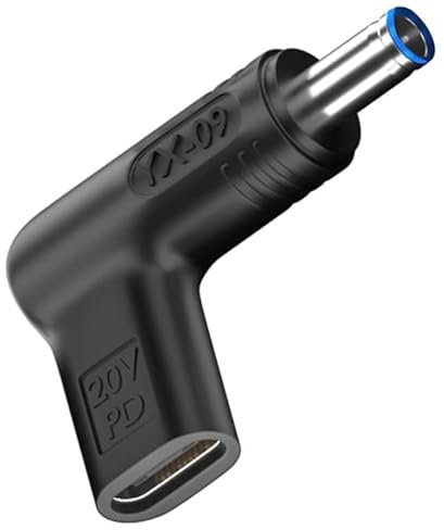 Bacron Adattatore da 19,5 V DC 4,5 x 3,0 mm, USB C a CC femmina 12 V 19 V 20 V per HP Elitebook Probook Spectre Chromebook Stream Envy Laptop Serie