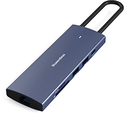 Multifunktionale Dock Station 9 in 1 Typ C Hub auf 4K + USB 3.0 + RJ45 + + PD 100W Ladeadapter USB C auf 4k Adapter