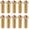 10 Stück Messing Düsen 3D Drucker Teile Nozzles Kit 3D Drucker Düse Messingdüsen Extruder Düsen für Anycubic Kobra 2 (0.4mm, 0.6mm)
