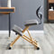 GWWBD Kniestuhl mit Rückenlehne, korrigierendes Sitzen, verbessert die Körperhaltung, Studentenstuhl, ergonomischer hölzerner, verstellbarer abgewinkelter Sitzhocker, für Zuhause, Büro, Studio