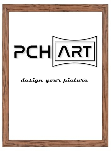 PCH[art] Bilderrahmen 'New Alaya - Wood Optics' | Holz-Farbe: Nussbaum | Größe: 84x119 DIN A0 | eleganter Frame für Ihre Fotos und Motive