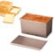 thirei Loaf Tin, 450G Dough Loaf Pan, Non Stick Bread Tin, with Slide Cover, Loaf Tin with Lid, Bread Tins for Baking, for Bread, Cakes and Pastries, Black