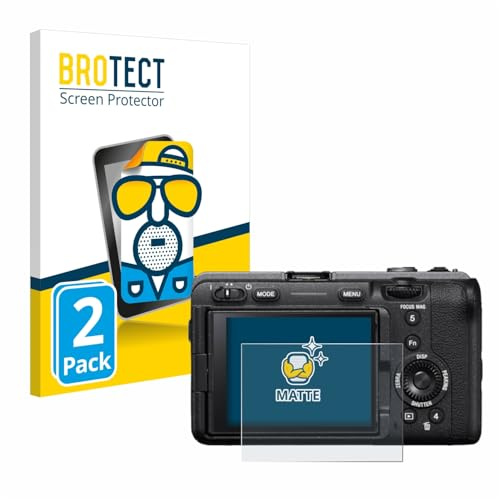 BROTECT Schutzfolie für Sony Alpha FX30 Cinema Line | 2 Stück Entspiegelnder Displayschutz Made in Germany Matte Displayschutz-Folie Anti-Reflex Anti-Fingerprint Einfache Montage
