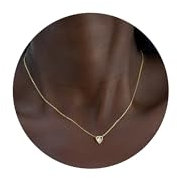 TINGN Herz Kette Damen Mädchen - Halskette Gold Schmuck Anhänger für Weihnachten, Valentinstag, Muttertag, Hochzeit, Jubiläum, Geburtstag - Geschenk für Frau, Freundin, Mama