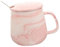 Mikinona Coppia di coppia di marmo maniglia tazza da caffè Carino latte di grandi dimensioni tazze colazione tazze carine tazza d'acqua decorativa per feste tazza tazza ceramica rosa