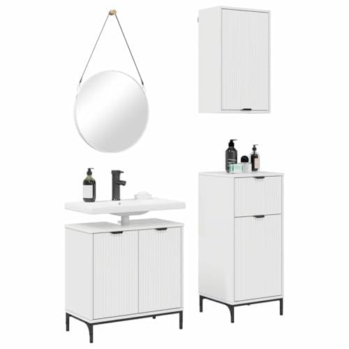 vidaXL Bathroom Furniture Set 3 pcs High gloss white 39.5 x 36 x 88 cm,