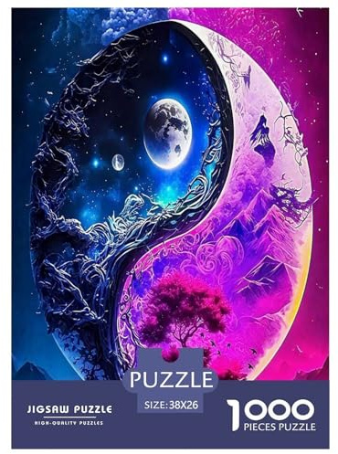 Yin-Yang Puzzle 1000 Teiliges Herausforderungsspielzeug Erwachsene Und Kinder Fantasie Kreatives Puzzle Familienbildungsspiel Geschenk Für Home Dekoration 38x26cm/1000pcs