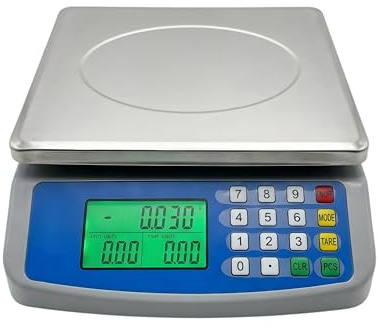Yasta Bilancia da Cucina Professionale Digitale Alta Precisione 1g-40kg | Bilancia 10kg-40kg Compatta con Calcolo Prezzo e Funzione Tara | Ideale per Professionisti e Casa