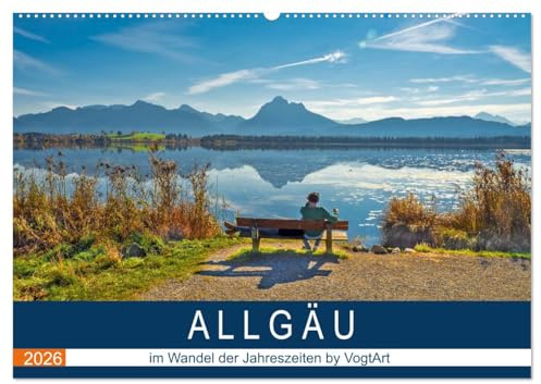 ALLGÄU, im Wandel der Jahreszeiten. (Wandkalender 2026 DIN A2 quer), CALVENDO Monatskalender: Das Allgäu - saftig grüne Wiesen, strahlend blauer Himmel, stille Seen, Kühe und Schnee. (CALVENDO Natur)
