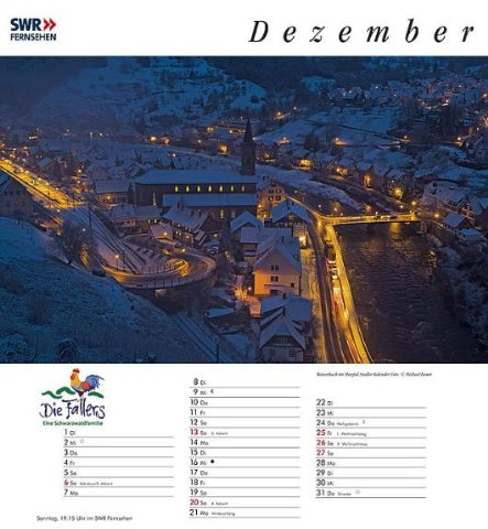 Kalender, Creativ-Kalender, schwarz, Format 42 x 32 cm