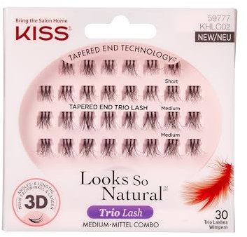 KISS KISS Haute Couture Trio-Lashes Medium length, 1er Pack(1 x 30 Stück)