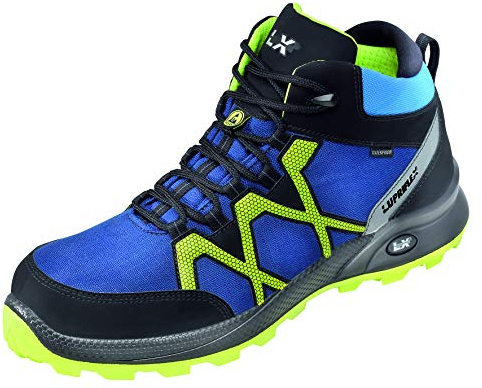 Lupriflex 1 Paar Rapid Mid Wasserdichter Mittelhoher Sicherheitsschuh, Superleicht, S3, Schuhweite 11,5 Blau/Gelb Größe 48