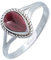 Ring 925 Silber Granat roter Stein Edelstein echt Silber Damen Sterling Silber Geschenk (MRG-113-02-(54))