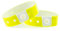 iboo - 100 Bracelets Plastique Vinyle Jaune Fluo pour Évènements Festivals – Idéal pour la sécurité - 25 x 1,6 cm