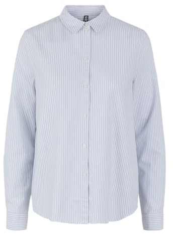 PIECES Damen Pcirena Oxford skjorte Noos Bc Bluse, Bright White 3, M EU