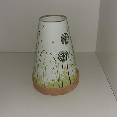 Hellmann Versand GmbH Teelichtleuchter Vintage Style Pusteblumen Nr.19 grün/weiß ca. 14,5 cm hoch