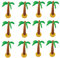 SHATCHI 12Pcs Inflatable Palm Tree 6Ft – Giant Pool Float, Hawaiian Party Decor, Sunshade Beach, Garden Décor, Perfect Props for Summer Luau, BBQs, Lake and Beach Trips
